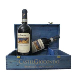 CastelGiocondo 2018 and 2019 - Wooden case 2 bottles Marchese De Frescobaldi