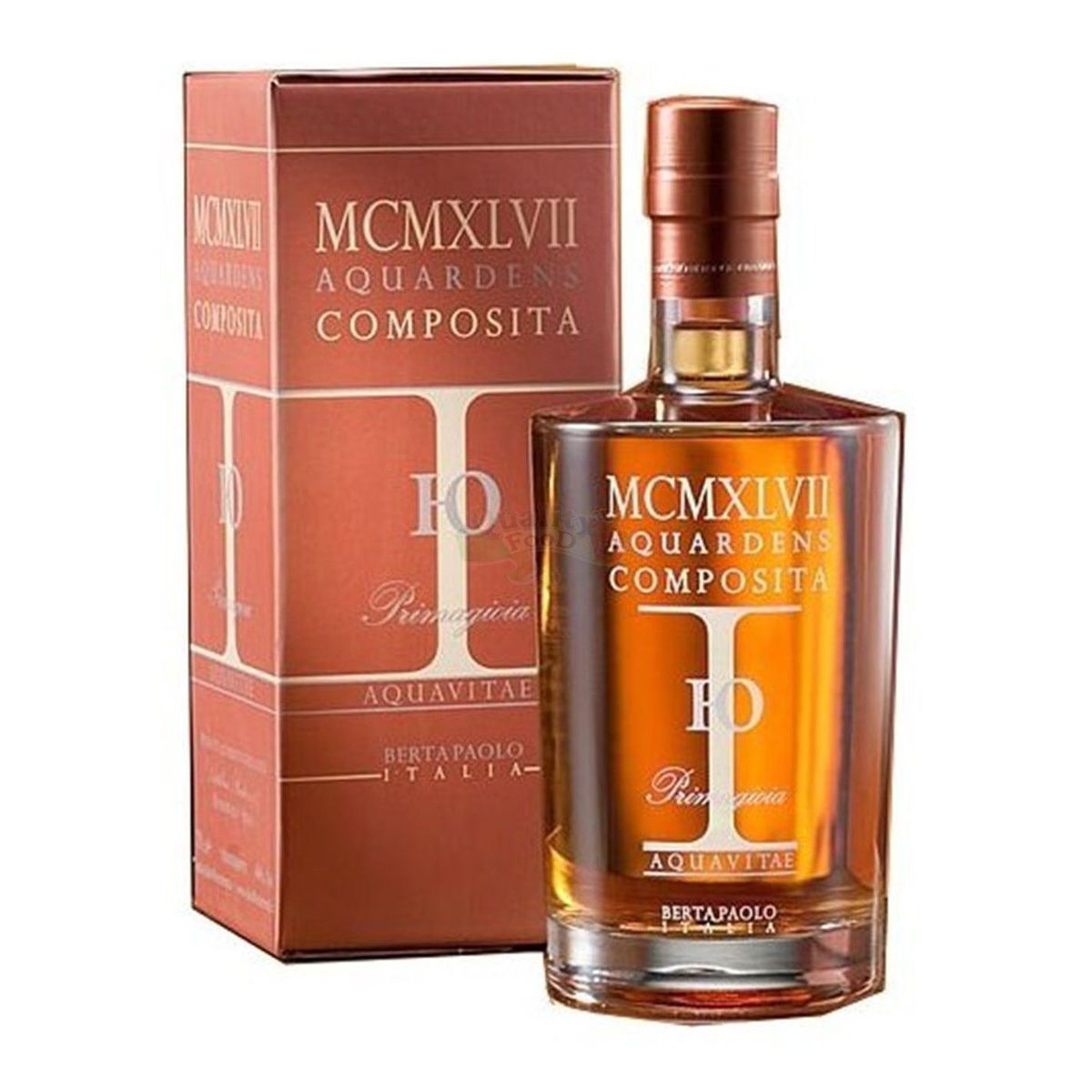 1. MCMXLVII Aquardens Composita Primagioia Acquavite Distillerie Berta